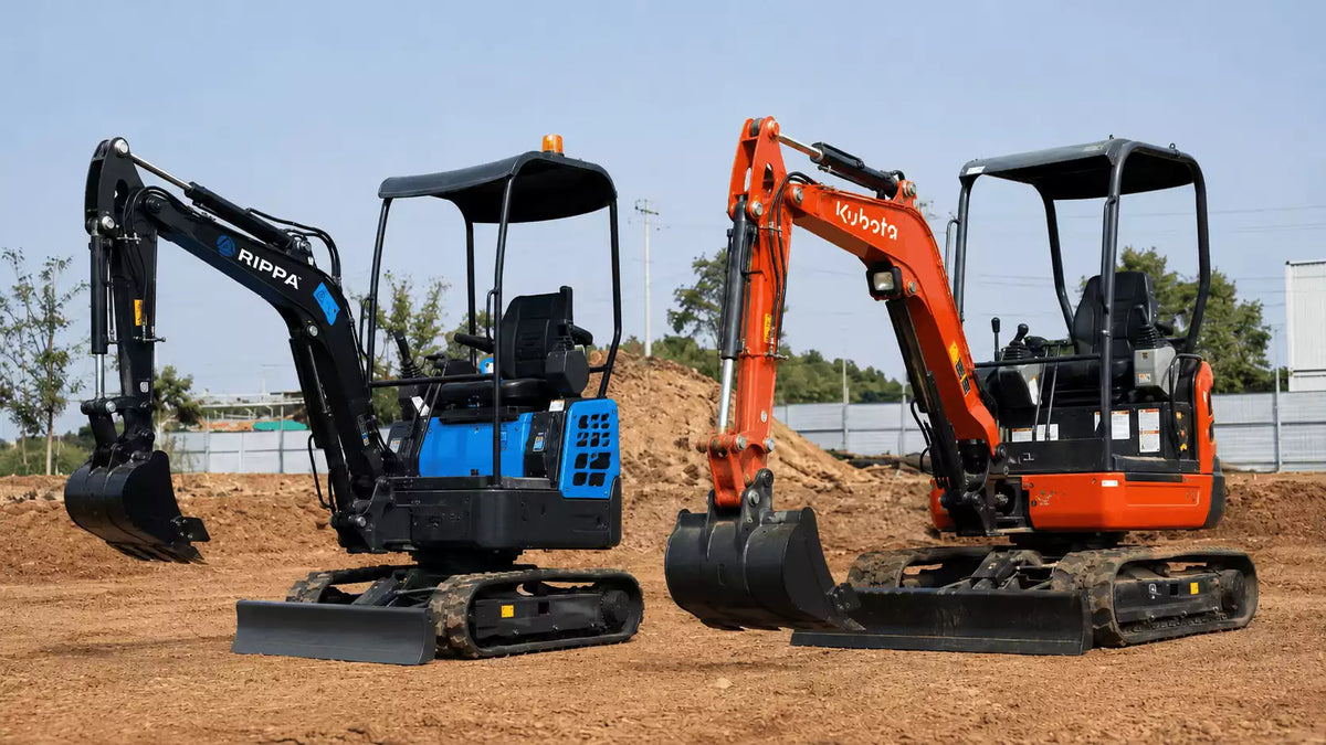 comparatif mini-pelle rippa contre kubota