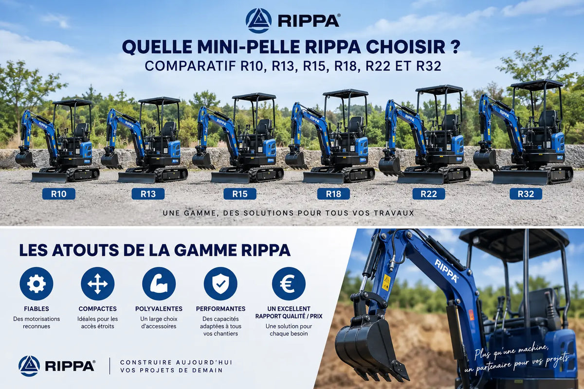 Comparatif des mini-pelle rippa