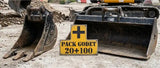 Pack godets 20+100cm