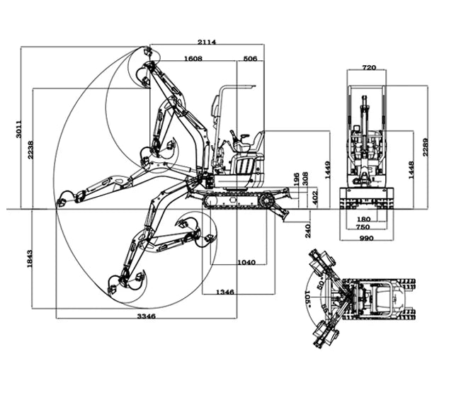 dimensions rippa r13 kubota maxitrack