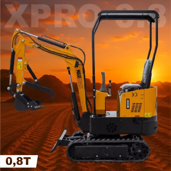 mini pelle excavator 0,8t 0.8t 800kilos 800kg chine maxitrack import prix pas cher